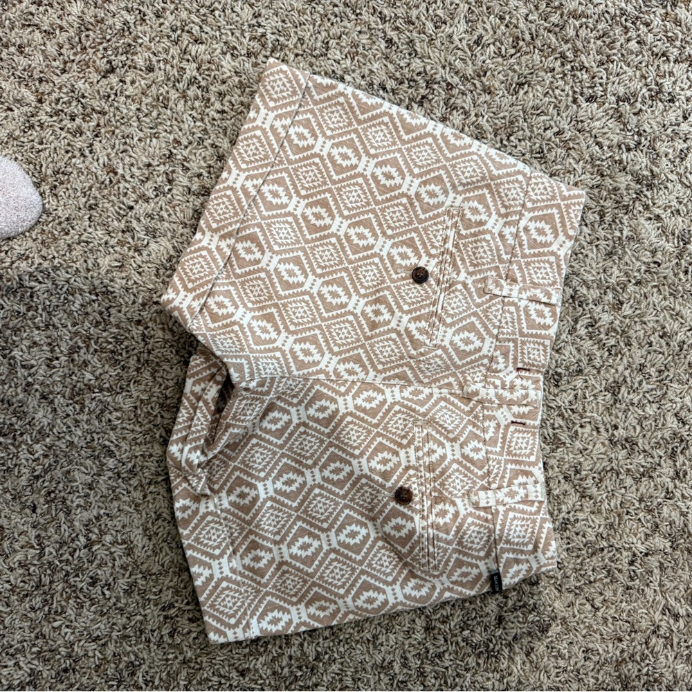 Dear John Tan and White Patterned Shorts - Picture 4 of 4